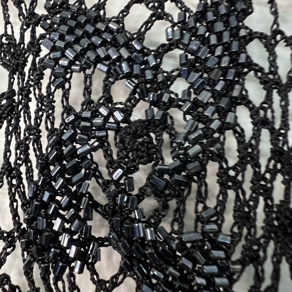 Gorgeous Black Beaded And Lace Shawl. - Picture 8 of 8
